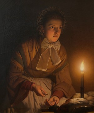 At the candle light
